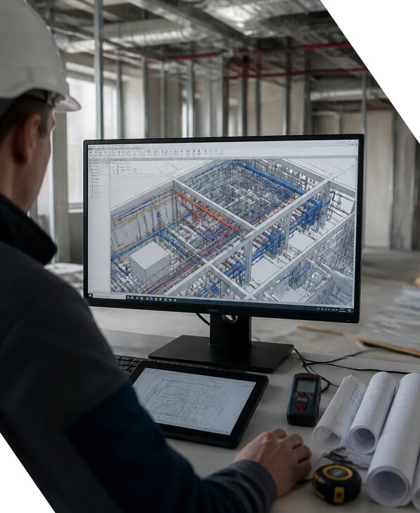 Создание BIM модели инженерных сетей для объектов в Мегионе